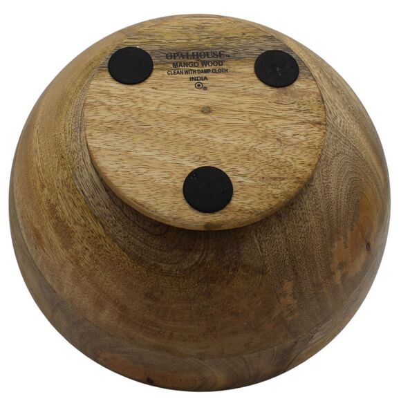 Opalhouse Mango Wood Jungle Theme Cheetah Giraffe Island Party Serving Bowl 10" - Picture 3 of 3